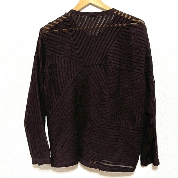 Chico's Woman Brown Lace Full Zip Lightweight Formal Jacket Size 2 - Picture 10 of 14